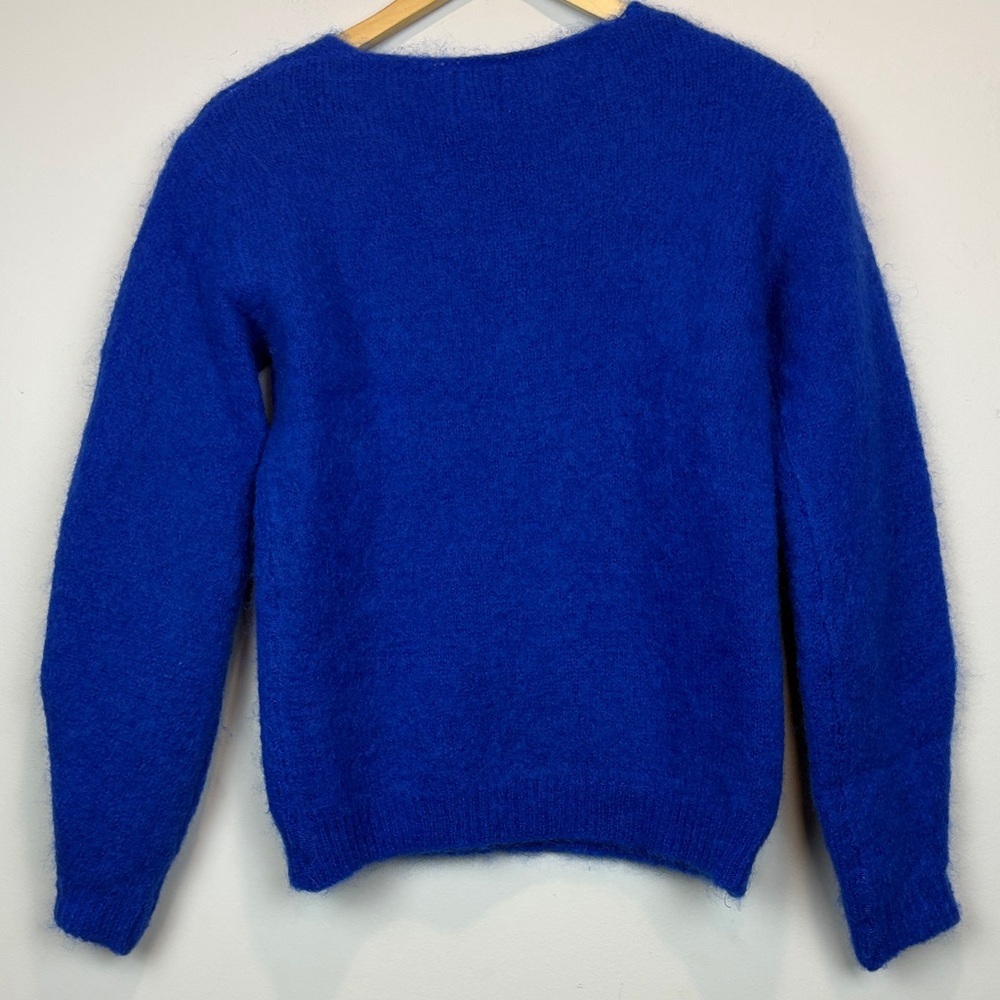 Betta Made in Italy Mohair Knit Sweater | Cobalt Blue French Minimalist - Picture 3 of 9